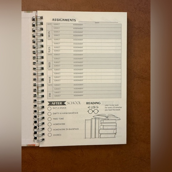 Homework Planner/Organizer Kids Undated School Notebook NEW - Picture 3 of 4